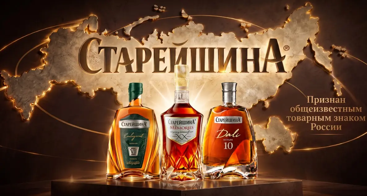 Коньяк «СТАРЕЙШИНА» получил статус общеизвестного товарного знака в России
