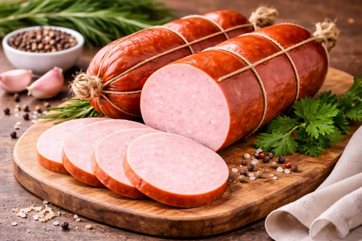 Варено-копченая колбаса из мяса птицы